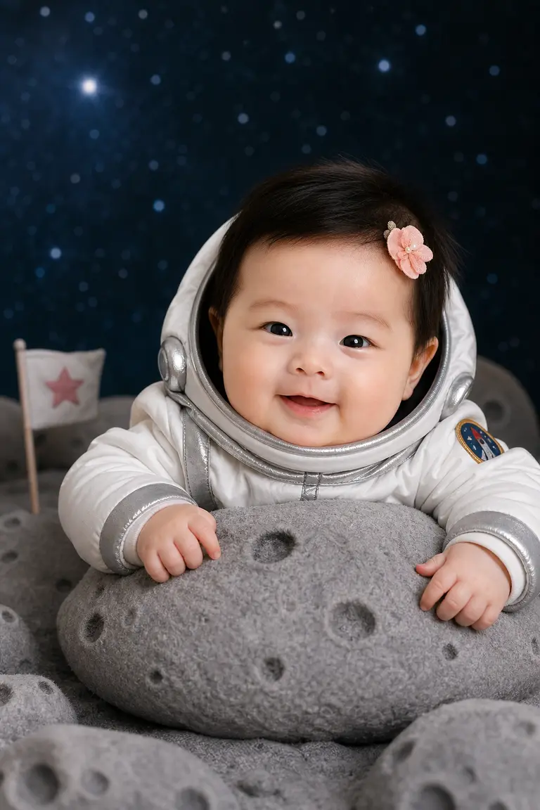 미니 우주비행사 달 표면