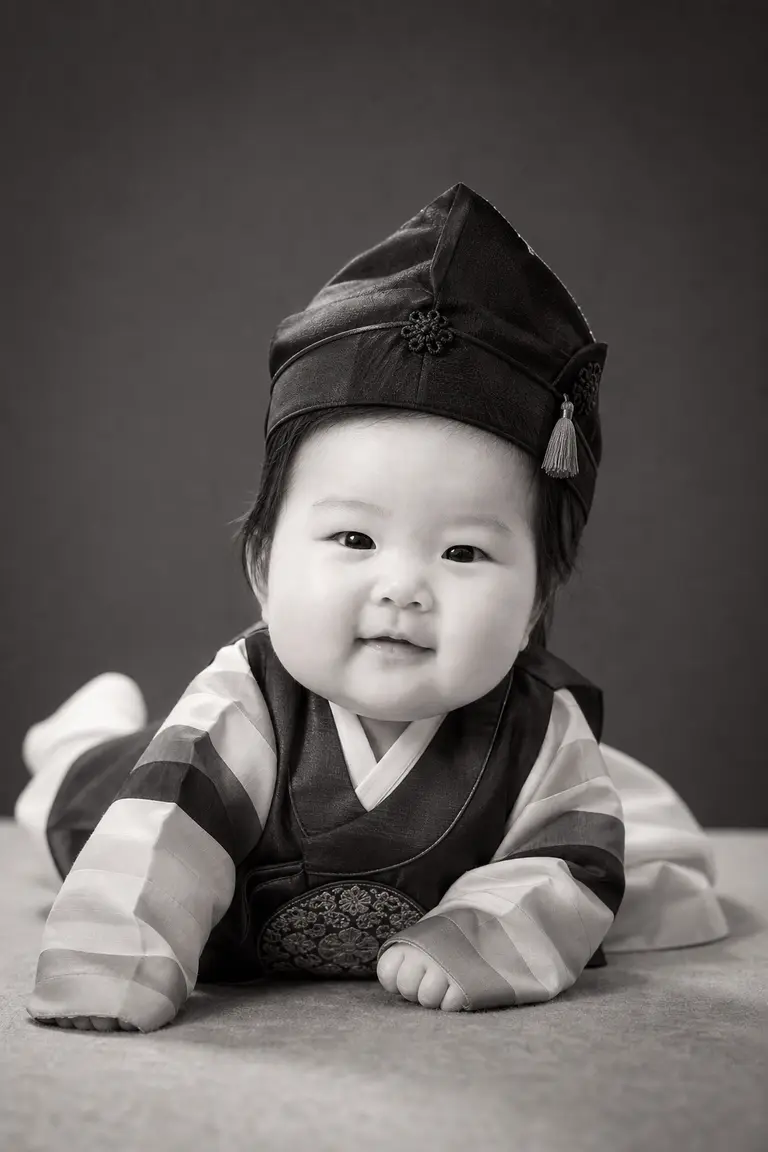 흑백 파인아트 복건 프로필