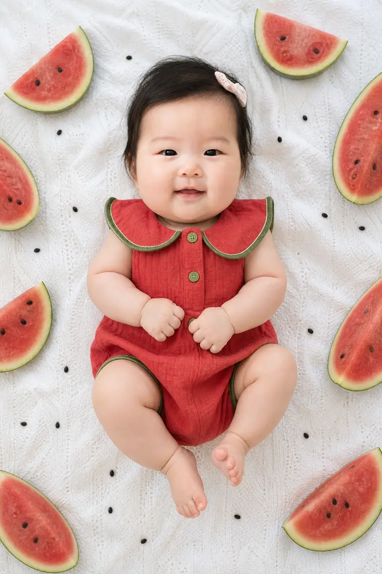 수박 플랫레이 탑다운