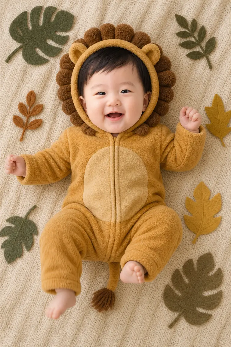꼬마 사자 (위에서 본 갈기)