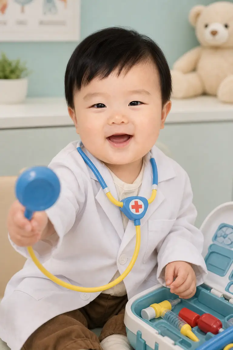 꼬마 의사 진료 시작
