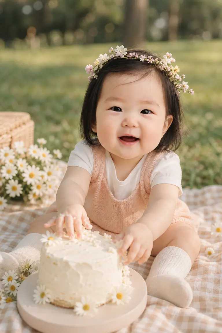 잔디 피크닉 미니 케이크