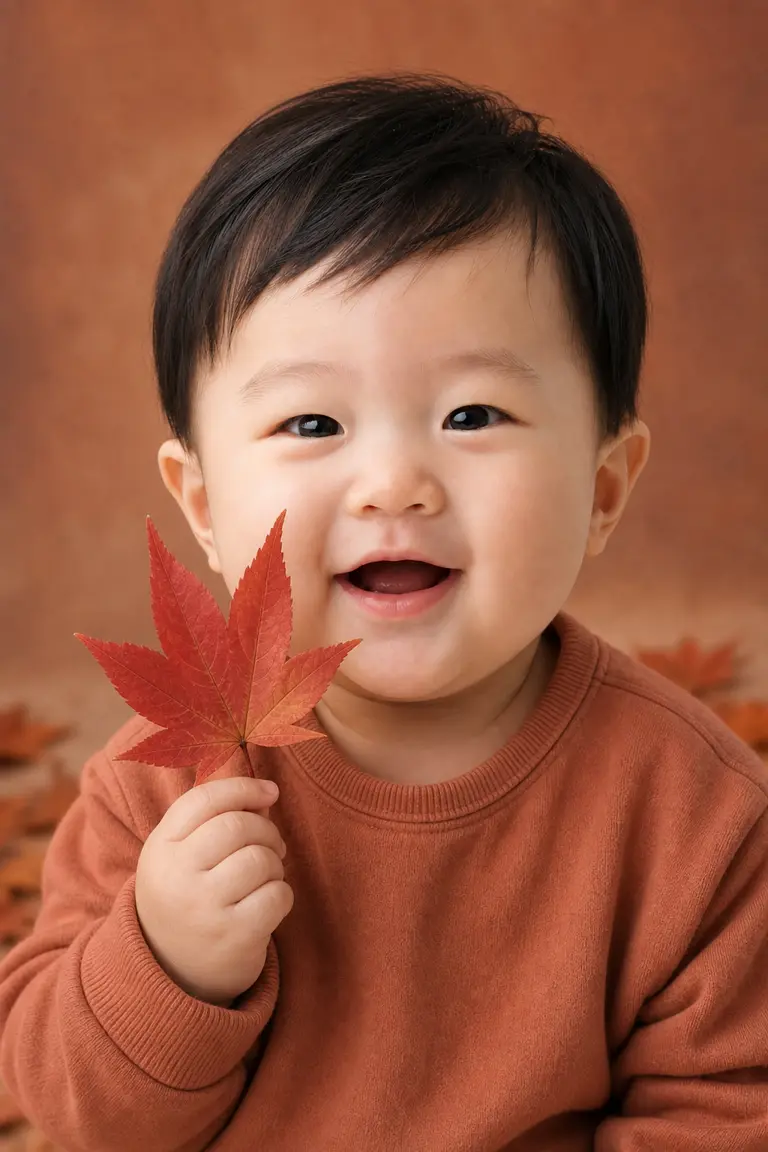 따뜻한 가을 톤 스튜디오 클로즈업