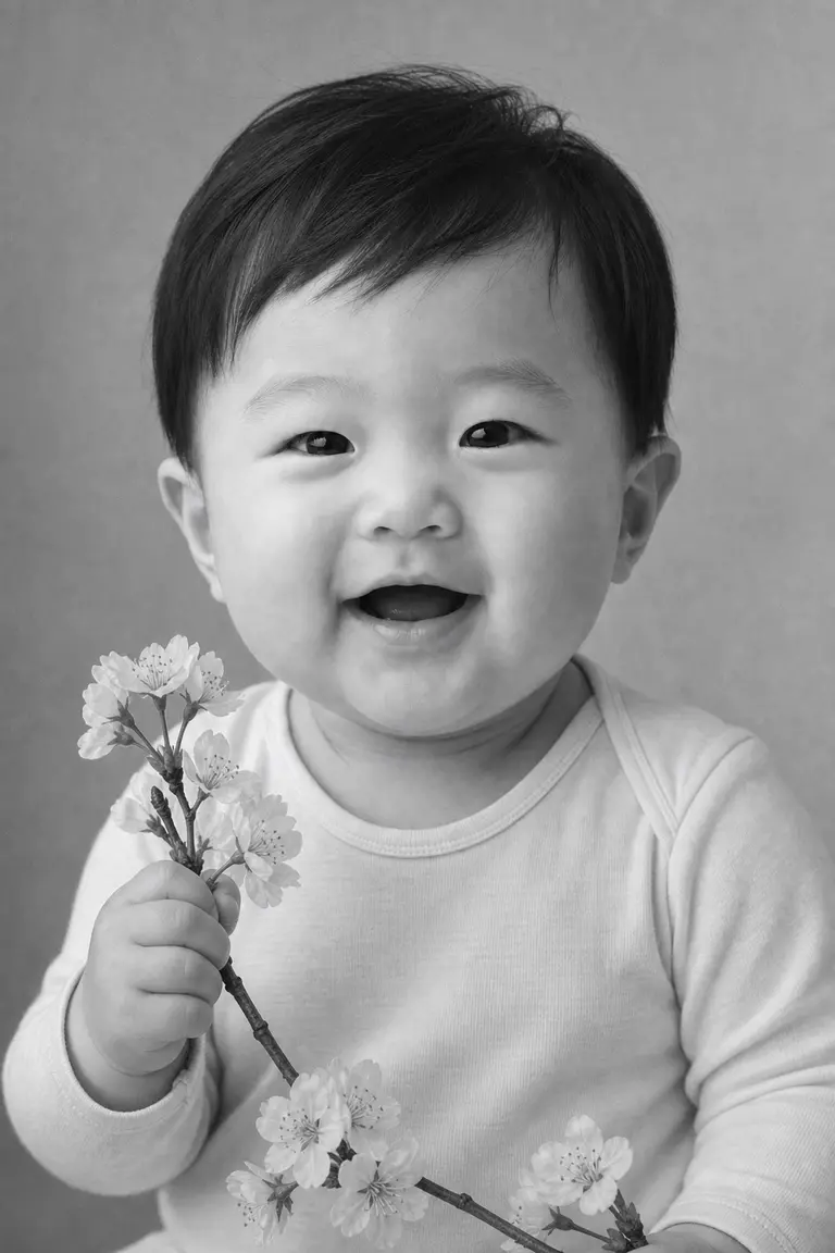 흑백 벚꽃 가지 파인아트