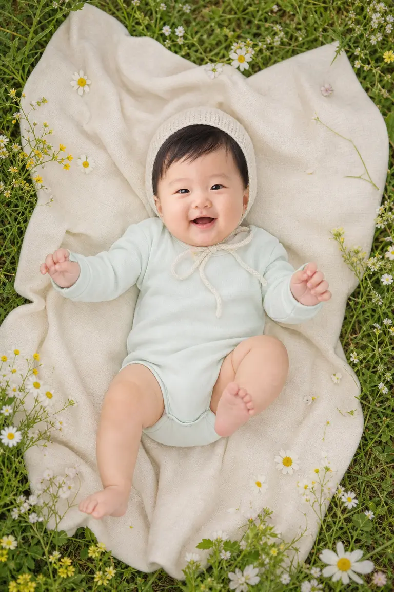 봄 들꽃밭 탑다운