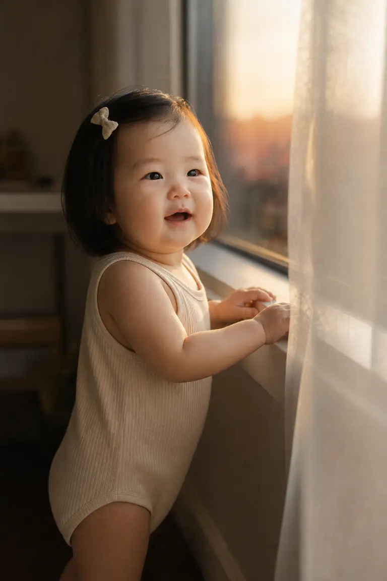 해질녘 창가의 고요한 여름