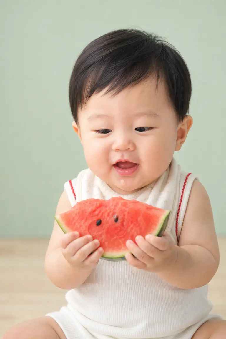 수박 한 입 클로즈업