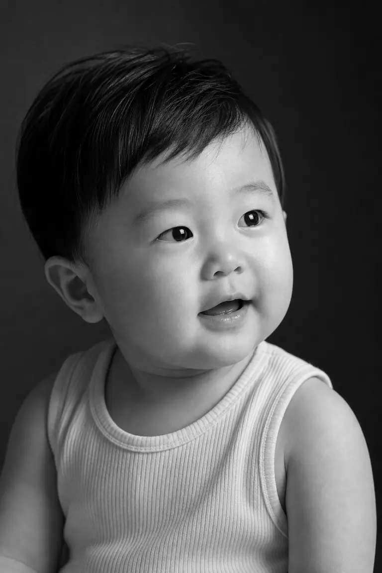 차콜 흑백 측면 파인아트