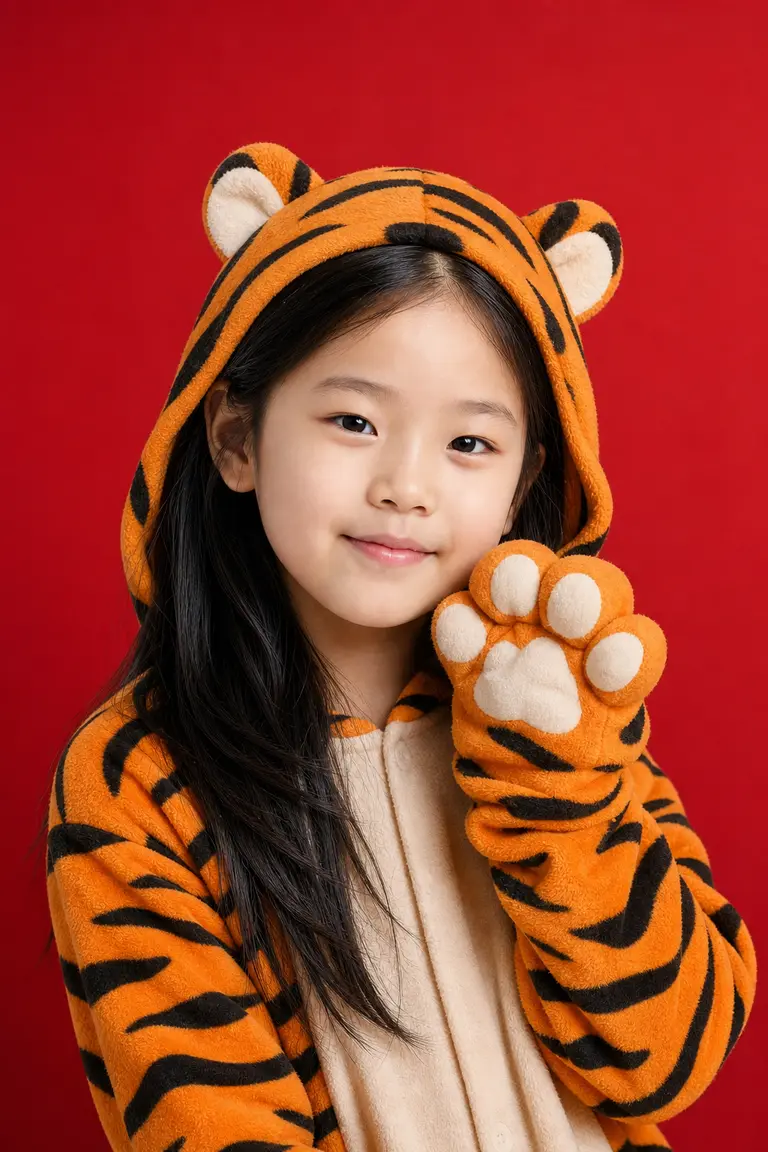 호랑이 줄무늬 강렬 레드 컷