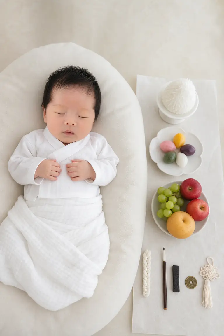 돌잡이 톱다운 소프트 화이트