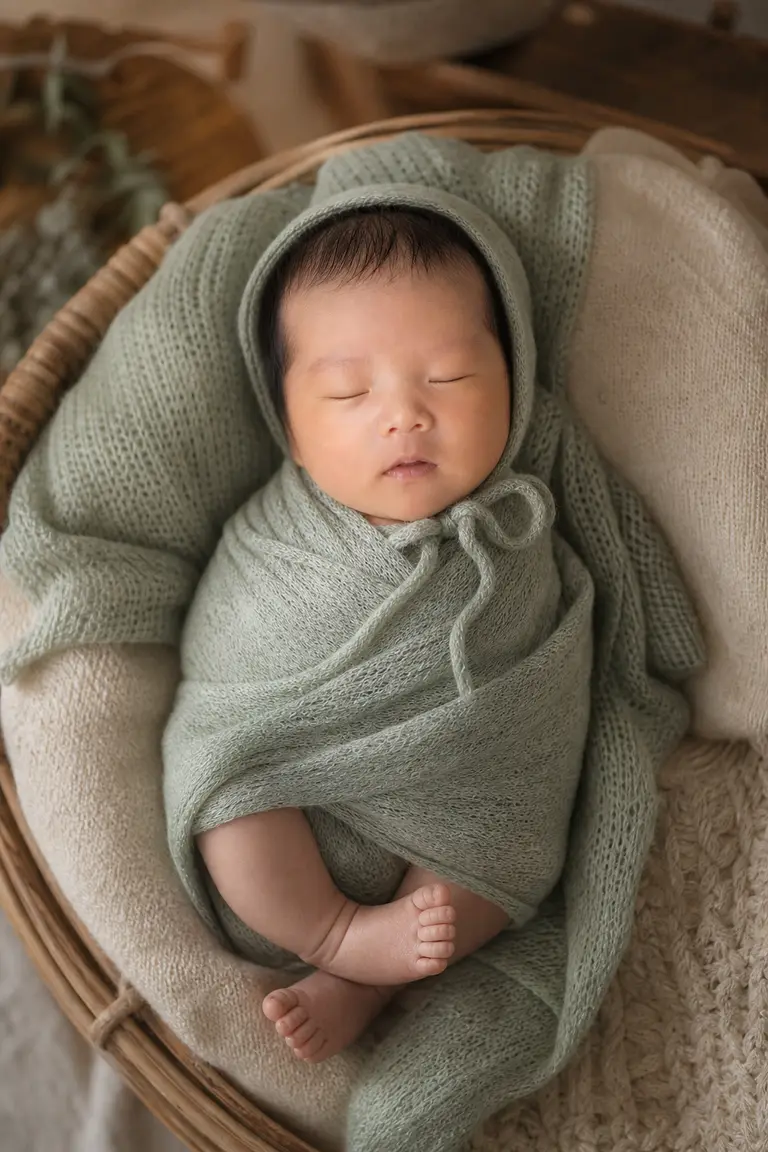 세이지 그린 둥지 전신