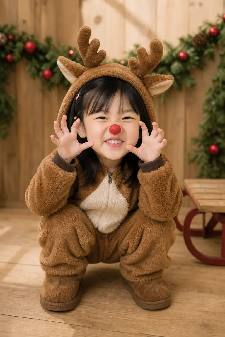 루돌프 코스튬 장난 컷