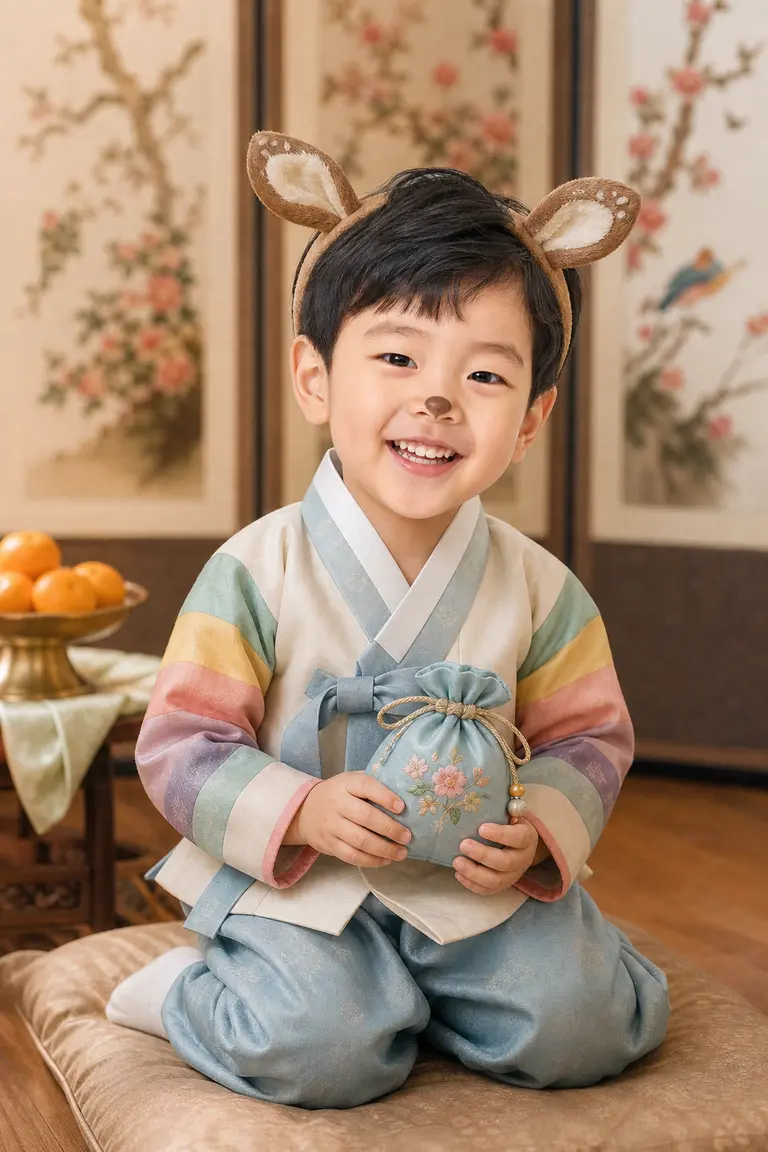 한복 아기사슴 설빔 컷