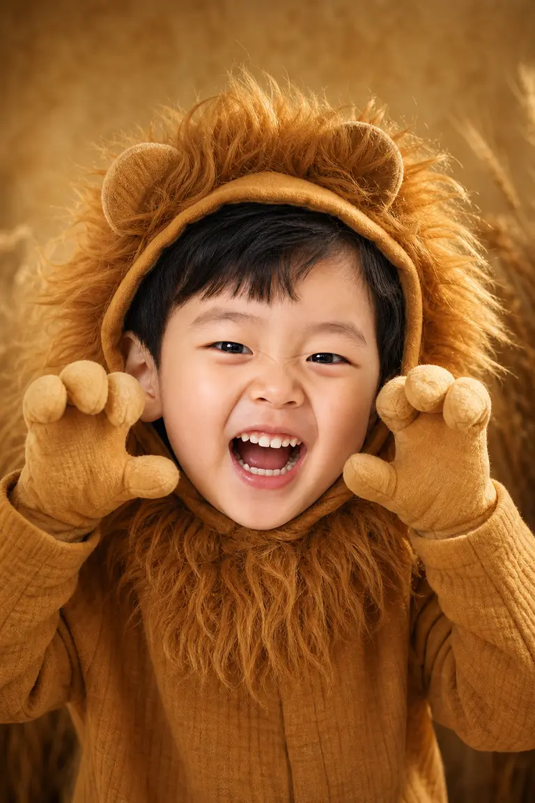 용감한 아기사자 클로즈업
