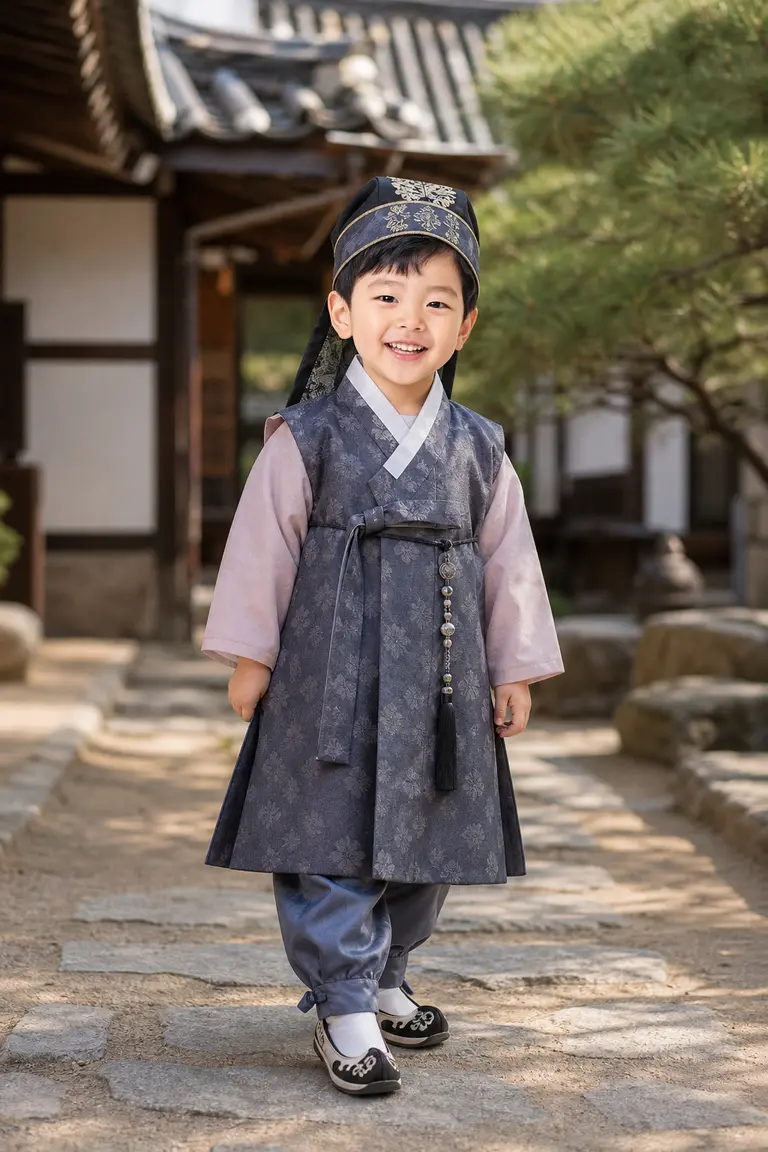 한옥 마당 전신 - 소나무 뜨락