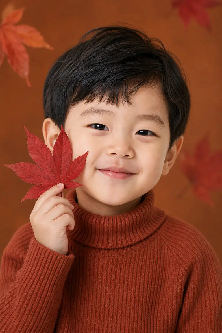 단풍잎 클로즈업 스튜디오