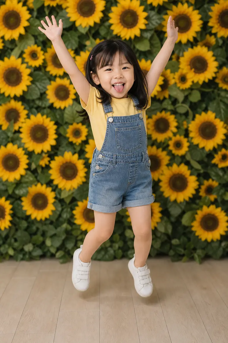 해바라기 벽 스튜디오 장난