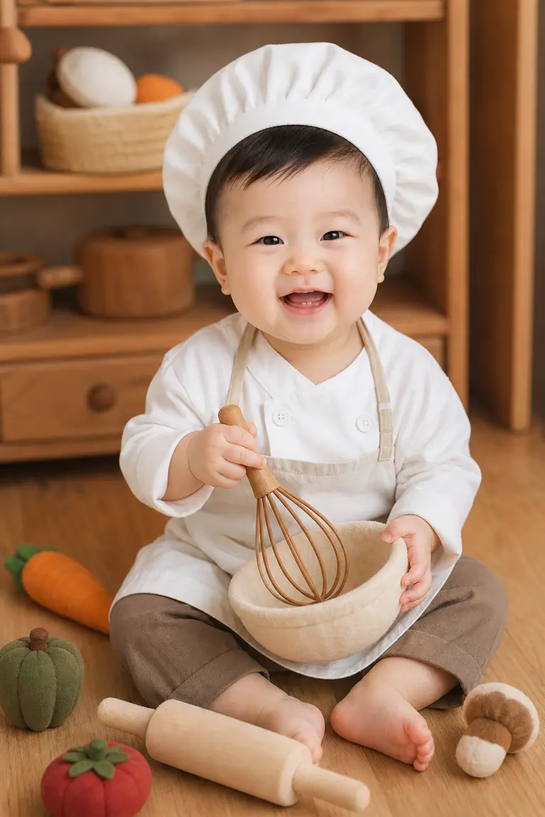 꼬마 셰프 요리 시작