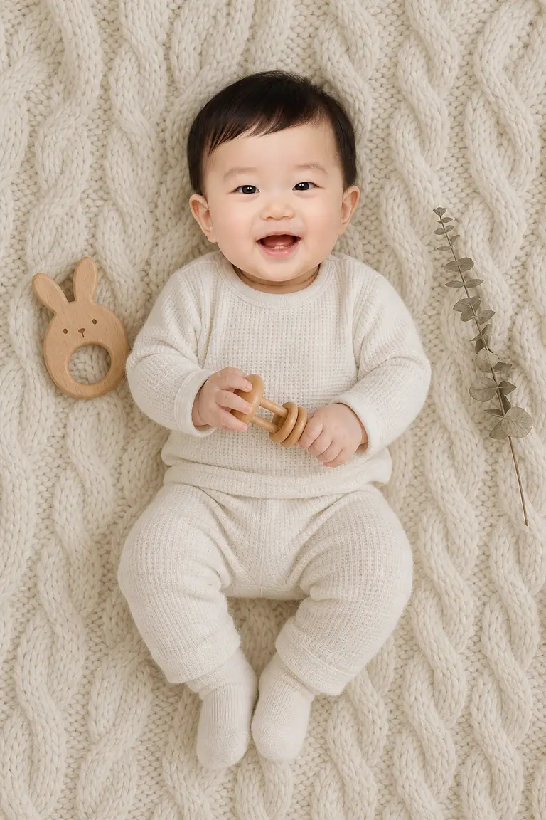 니트 담요 위 탑다운