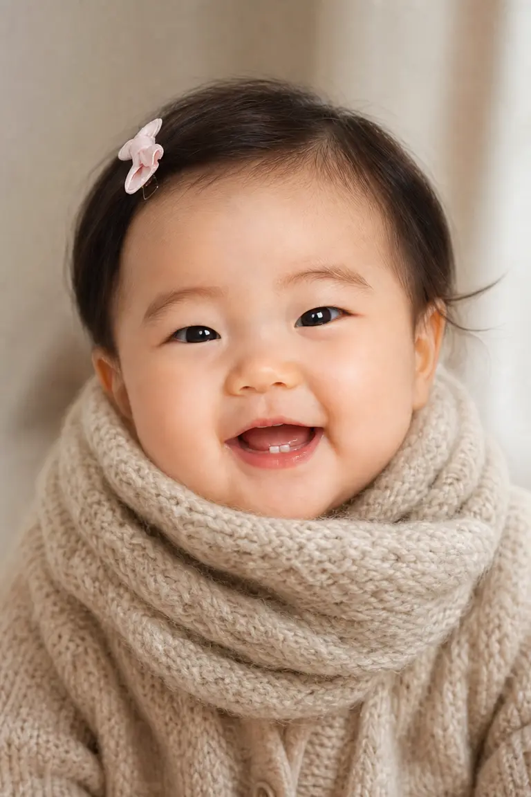 목도리 두른 발그레 클로즈업