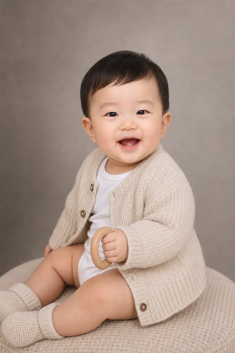 웜그레이 3/4 니트룩