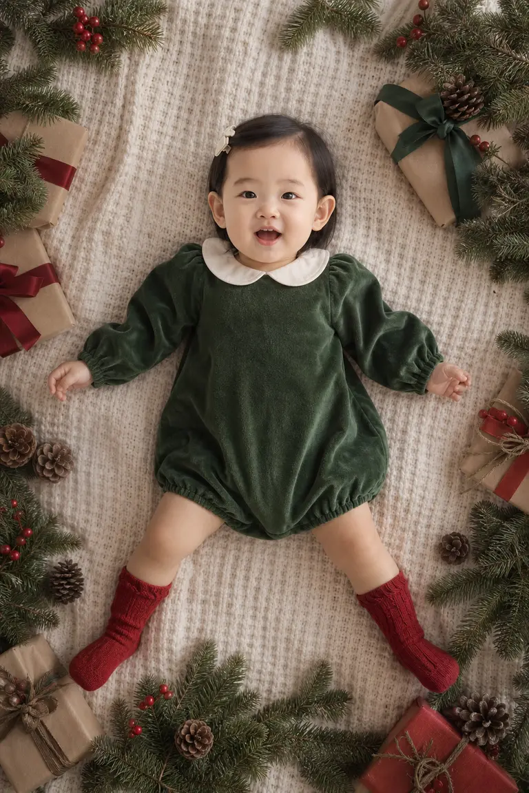 선물 더미에 폭 안긴 탑다운