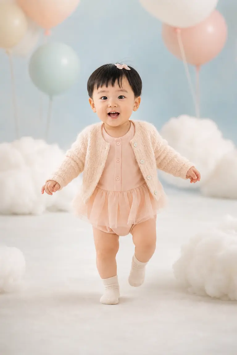 파스텔 풍선 구름길 첫 걸음