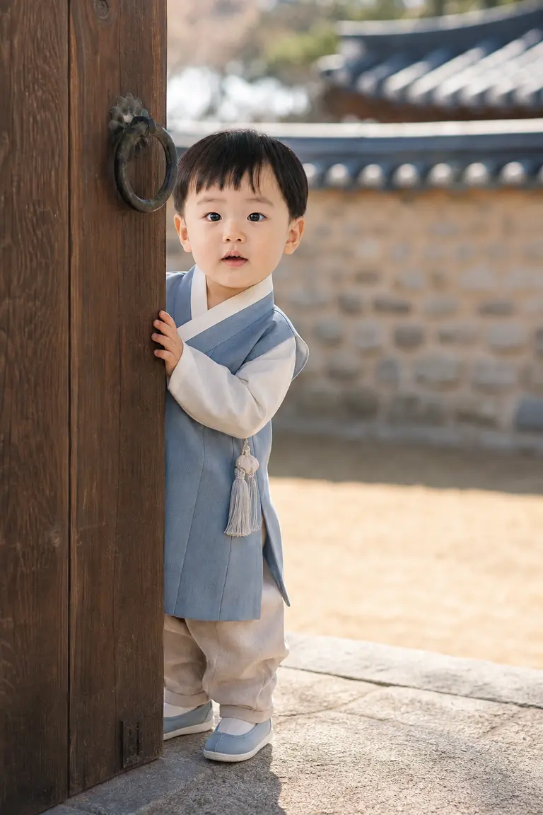 한옥 대문 까꿍 (마당)
