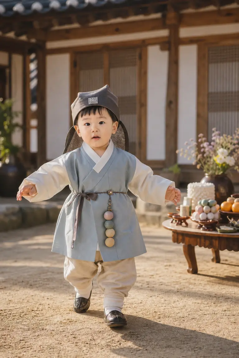 한옥 마당 아장아장