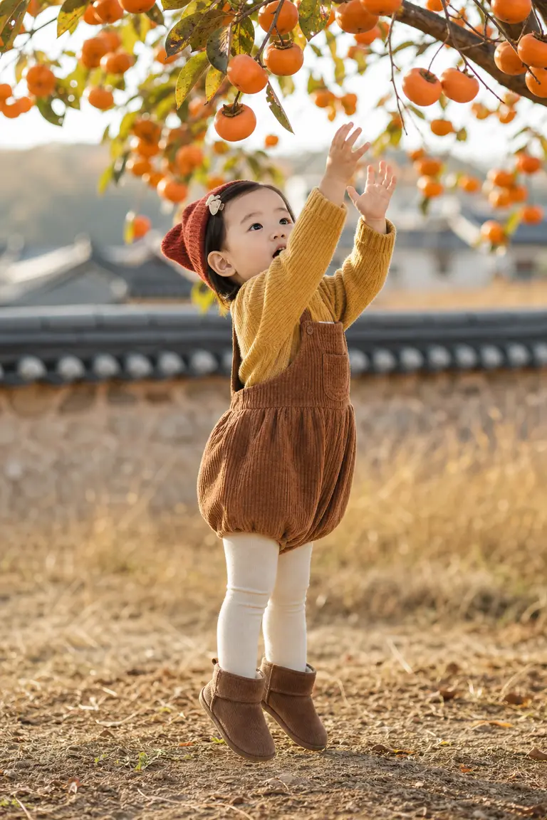 감나무 아래 까치발