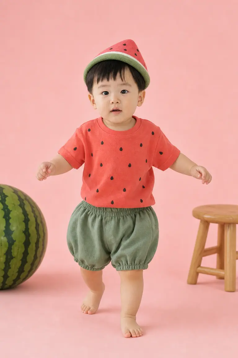 수박 모자 파스텔 스튜디오