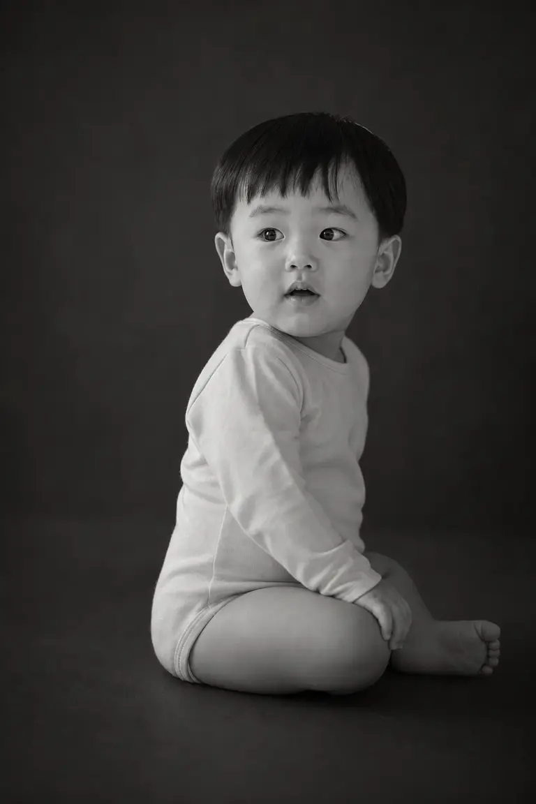 차콜 흑백 측면 파인아트